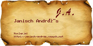Janisch András névjegykártya